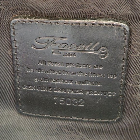 Vintage Fossil Black Leather Handbag - Picture 6 of 15